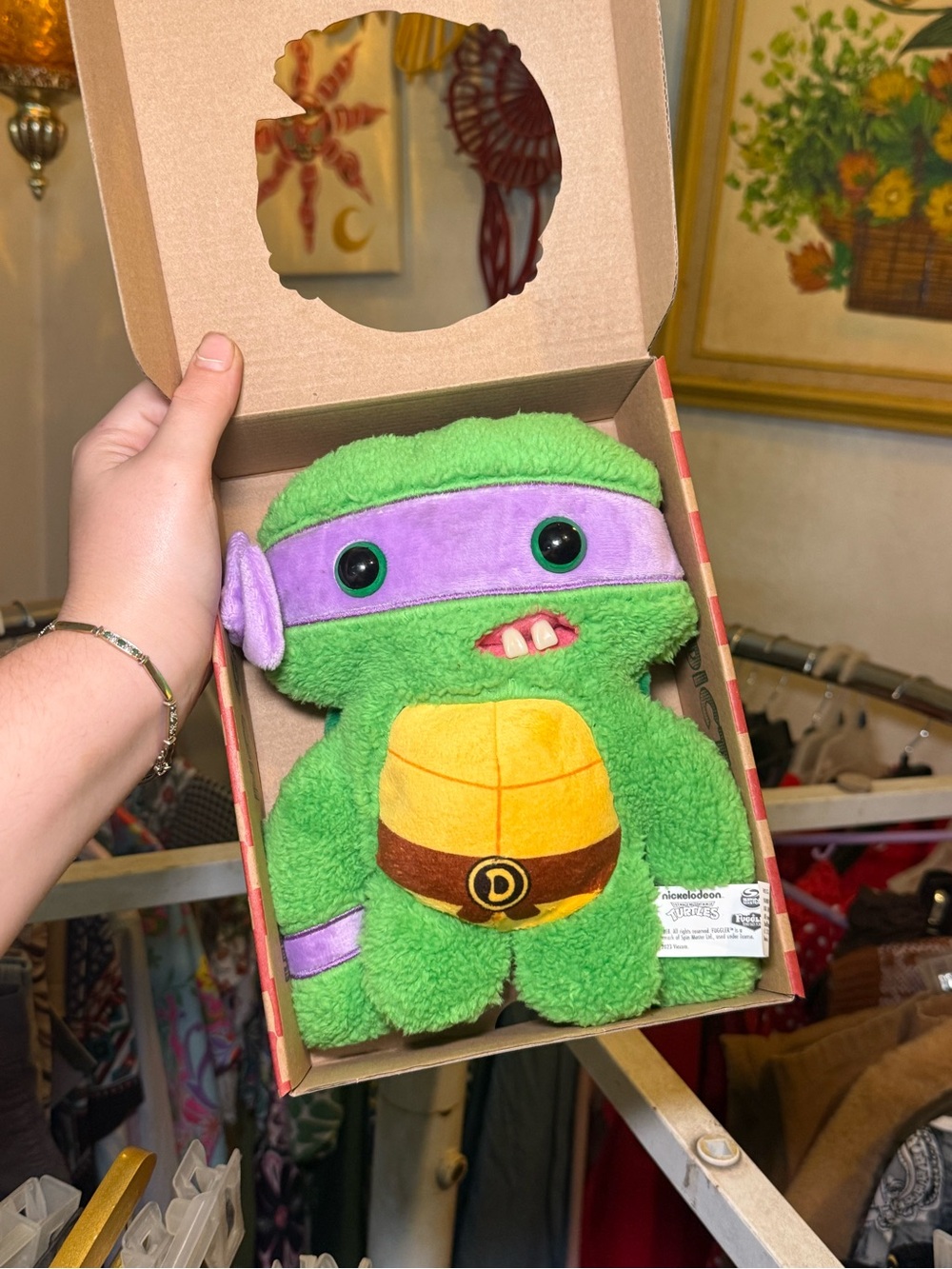 Teenage Mutant Ninja Turtles Donatello Fuggler Plush - Purple & Green - Picture 3 of 15